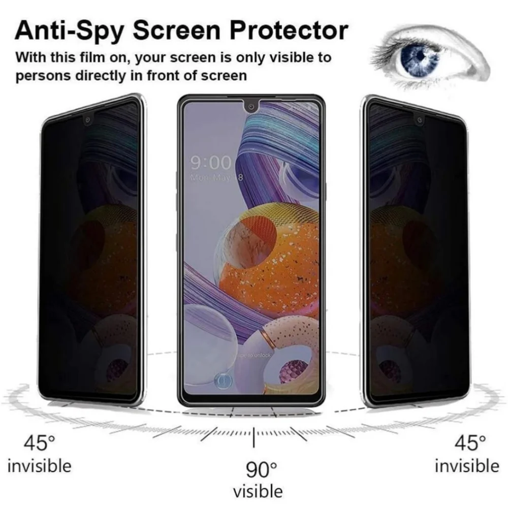 2 LG Stylo 6 Anti-Spy Screen Protectors